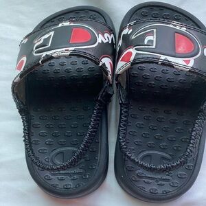 Champion Kids' Black and Red Flip Flops Size 5T